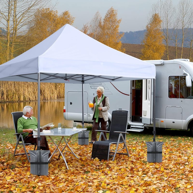 COOSHADE Canopy Tent Sand Bags Gazebo Weights Bags,4 Pack,Grey,190LBS - Image 5